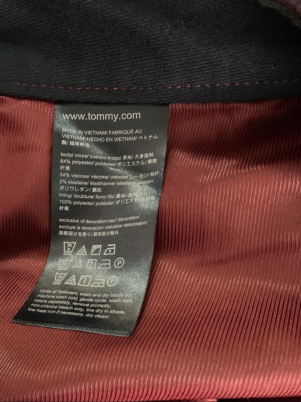 Tommy Hilfiger Pink and Navy Plaid Circle Skirt - Picture 4 of 4